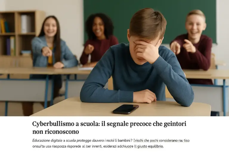 Cyberbullismo a scuola: il segnale precoce che i genitori non riconoscono