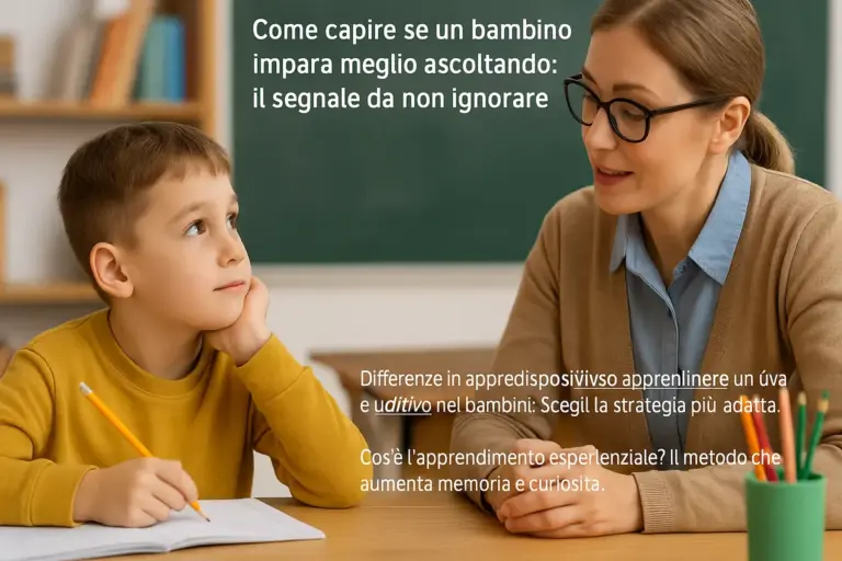 Come capire se un bambino impara meglio ascoltando: il segnale da non ignorare
