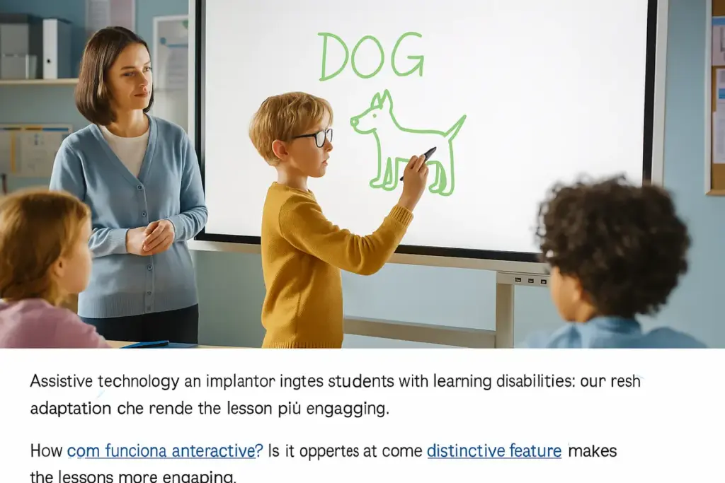 Lavagna interattiva e bambini con DSA: l’adattamento che cambia la lezione
