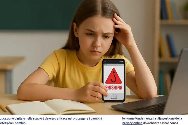 Phishing rivolto ai minori a scuola: come funziona e chi lo subisce di più