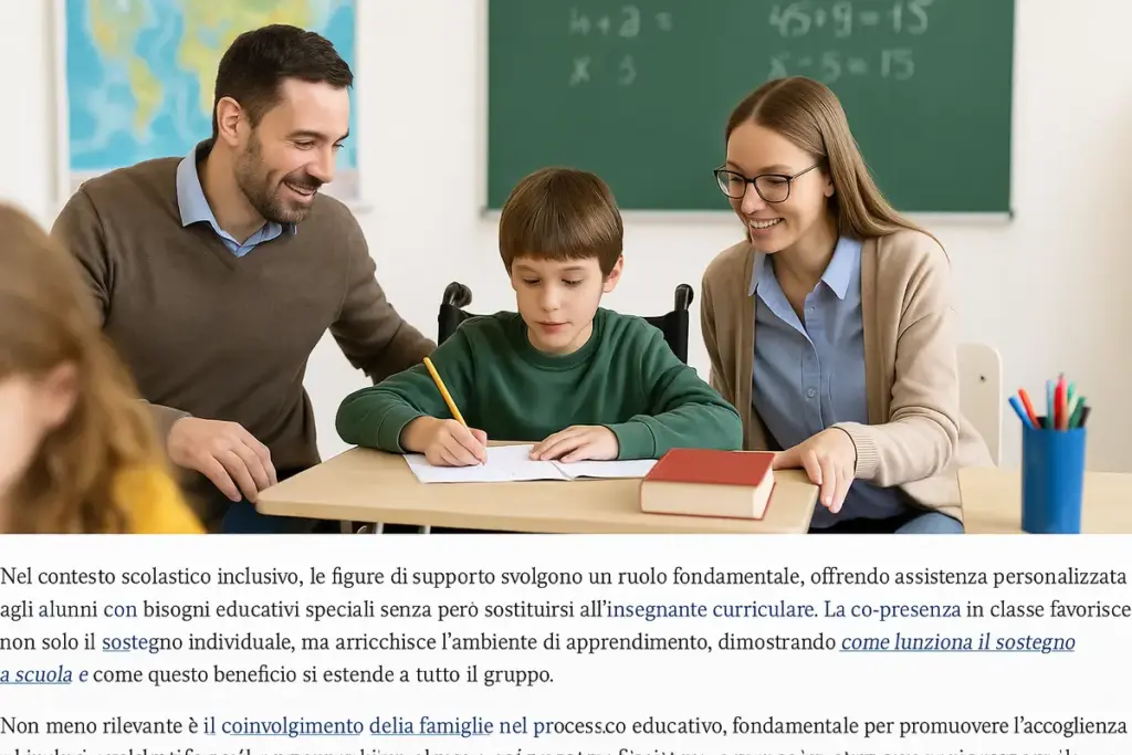 Figure di supporto nella scuola inclusiva: la distinzione che spesso si ignora