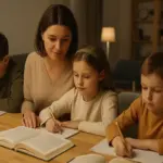 Routine di studio con più figli: come organizzarla senza caos ogni sera