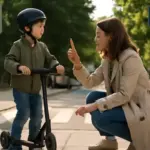 Bambini in monopattino: le regole che i genitori devono spiegare ai figli