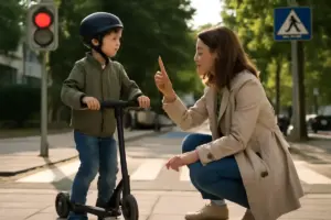 Bambini in monopattino: le regole che i genitori devono spiegare ai figli
